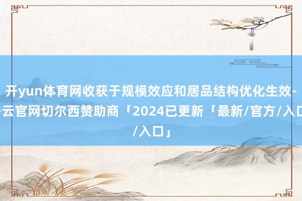 开yun体育网收获于规模效应和居品结构优化生效-开云官网切尔西赞助商「2024已更新「最新/官方/入口」