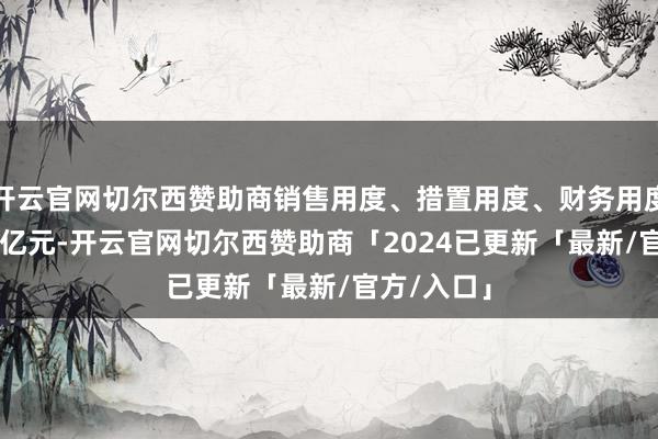 开云官网切尔西赞助商销售用度、措置用度、财务用度共计1.31亿元-开云官网切尔西赞助商「2024已更新「最新/官方/入口」