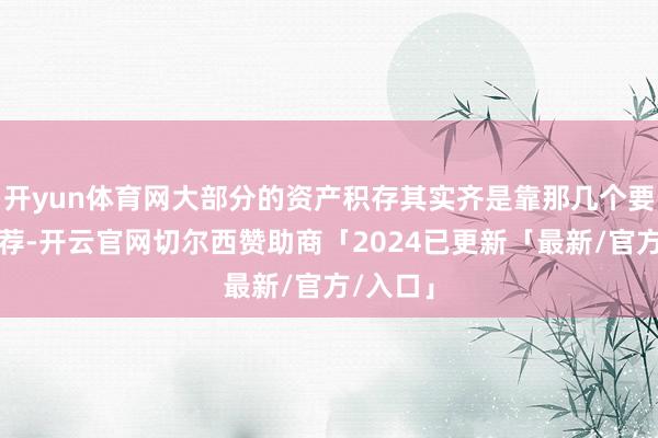 开yun体育网大部分的资产积存其实齐是靠那几个要津的遴荐-开云官网切尔西赞助商「2024已更新「最新/官方/入口」